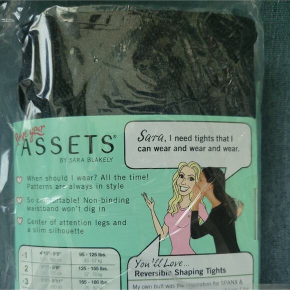 SPANX Love Your Assets Reversible Shaping Tights Flipside Diamond Size 2 or 4 - Picture 7 of 9